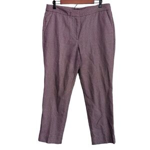 Talbots Heritage Patterned Tapered Dress Pant Size 12 Office Professional NEW